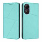 For ZTE Blade A34 Strong Magnetic Frosted Flip Leather Phone Case(Light Blue) - 1