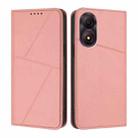 For ZTE Blade A34 Strong Magnetic Frosted Flip Leather Phone Case(Pink) - 1