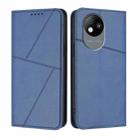 For ZTE Blade A35 Lite Strong Magnetic Frosted Flip Leather Phone Case(Royal Blue) - 1