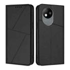 For ZTE Blade A35 Lite Strong Magnetic Frosted Flip Leather Phone Case(Black) - 1
