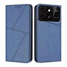 For ZTE Blade A35 / Blade A55 Strong Magnetic Frosted Flip Leather Phone Case(Royal Blue) - 1