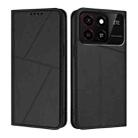 For ZTE Blade A35 / Blade A55 Strong Magnetic Frosted Flip Leather Phone Case(Black) - 1
