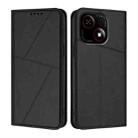 For ZTE Blade A35e 4G Strong Magnetic Frosted Flip Leather Phone Case(Black) - 1