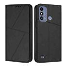 For ZTE Blade A53 Strong Magnetic Frosted Flip Leather Phone Case(Black) - 1
