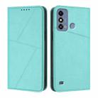 For ZTE Blade A53 Strong Magnetic Frosted Flip Leather Phone Case(Light Blue) - 1