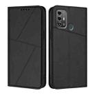 For ZTE Blade A53 Pro Strong Magnetic Frosted Flip Leather Phone Case(Black) - 1