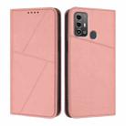 For ZTE Blade A53 Pro Strong Magnetic Frosted Flip Leather Phone Case(Pink) - 1