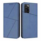 For ZTE Blade A72 Strong Magnetic Frosted Flip Leather Phone Case(Royal Blue) - 1