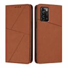 For ZTE Blade A72 Strong Magnetic Frosted Flip Leather Phone Case(Coffee Color) - 1