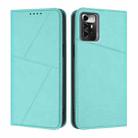 For ZTE Blade A72 5G Strong Magnetic Frosted Flip Leather Phone Case(Light Blue) - 1