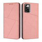 For ZTE Blade A72 5G Strong Magnetic Frosted Flip Leather Phone Case(Pink) - 1