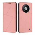 For ZTE Blade A73 5G Strong Magnetic Frosted Flip Leather Phone Case(Pink) - 1