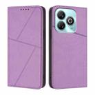 For ZTE Blade A75 4G / nubia Focus Strong Magnetic Frosted Flip Leather Phone Case(Light Purple) - 1