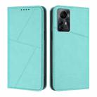 For ZTE Blade V41 Smart Strong Magnetic Frosted Flip Leather Phone Case(Light Blue) - 1