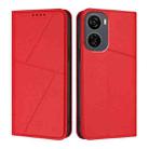 For ZTE Blade V50 Design 5G / Nubia Neo 5G Strong Magnetic Frosted Flip Leather Phone Case(Red) - 1