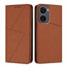 For ZTE Blade V50 Design 5G / Nubia Neo 5G Strong Magnetic Frosted Flip Leather Phone Case(Coffee Color) - 1