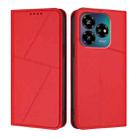 For ZTE Blade V60 Vita / Axon 60 Lite Strong Magnetic Frosted Flip Leather Phone Case(Red) - 1
