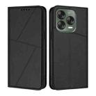 For ZTE Blade V70 Vita Strong Magnetic Frosted Flip Leather Phone Case(Black) - 1