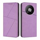 For ZTE Fresh 50 Strong Magnetic Frosted Flip Leather Phone Case(Light Purple) - 1