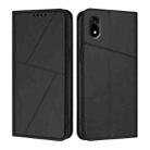 For ZTE Kantan Sumaho 4 A402ZT Strong Magnetic Frosted Flip Leather Phone Case(Black) - 1