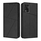 For ZTE Libero 5G II Strong Magnetic Frosted Flip Leather Phone Case(Black) - 1