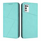 For ZTE Libero 5G III Strong Magnetic Frosted Flip Leather Phone Case(Light Blue) - 1