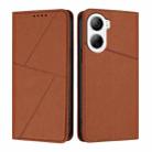 For ZTE Libero 5G IV Strong Magnetic Frosted Flip Leather Phone Case(Coffee Color) - 1