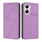 For ZTE Libero 5G IV Strong Magnetic Frosted Flip Leather Phone Case(Light Purple) - 1