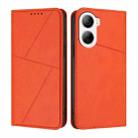 For ZTE Libero 5G IV Strong Magnetic Frosted Flip Leather Phone Case(Orange) - 1