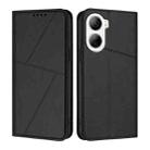 For ZTE Libero 5G IV Strong Magnetic Frosted Flip Leather Phone Case(Black) - 1