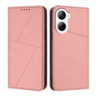 For ZTE Libero 5G IV Strong Magnetic Frosted Flip Leather Phone Case(Pink) - 1