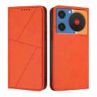 For ZTE nubia Music Strong Magnetic Frosted Flip Leather Phone Case(Orange) - 1
