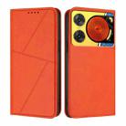 For ZTE nubia Music 2 Strong Magnetic Frosted Flip Leather Phone Case(Orange) - 1
