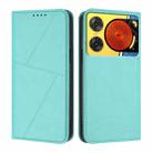For ZTE nubia Music 2 Strong Magnetic Frosted Flip Leather Phone Case(Light Blue) - 1