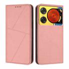 For ZTE nubia Music 2 Strong Magnetic Frosted Flip Leather Phone Case(Pink) - 1