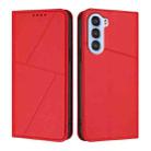 For ZTE nubia S 5G A403ZT Strong Magnetic Frosted Flip Leather Phone Case(Red) - 1