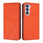 For ZTE nubia S 5G A403ZT Strong Magnetic Frosted Flip Leather Phone Case(Orange) - 1