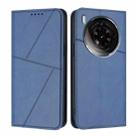 For ZTE nubia Z50S Pro Strong Magnetic Frosted Flip Leather Phone Case(Royal Blue) - 1