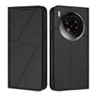 For ZTE nubia Z50S Pro Strong Magnetic Frosted Flip Leather Phone Case(Black) - 1