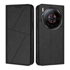 For ZTE nubia Z60S Pro Strong Magnetic Frosted Flip Leather Phone Case(Black) - 1