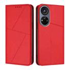 For ZTE Voyage 40 Strong Magnetic Frosted Flip Leather Phone Case(Red) - 1