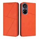 For ZTE Voyage 40 Strong Magnetic Frosted Flip Leather Phone Case(Orange) - 1