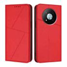 For ZTE Voyage 41 5G Strong Magnetic Frosted Flip Leather Phone Case(Red) - 1