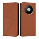 For ZTE Voyage 41 5G Strong Magnetic Frosted Flip Leather Phone Case(Coffee Color) - 1