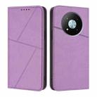 For ZTE Voyage 41 5G Strong Magnetic Frosted Flip Leather Phone Case(Light Purple) - 1