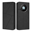 For ZTE Voyage 41 5G Strong Magnetic Frosted Flip Leather Phone Case(Black) - 1