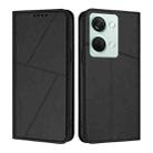 For OnePlus Nord 3 Strong Magnetic Frosted Flip Leather Phone Case(Black) - 1
