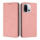 For OnePlus 13T Strong Magnetic Frosted Flip Leather Phone Case(Pink) - 1