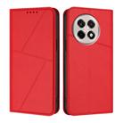 For OnePlus Ace 5 Strong Magnetic Frosted Flip Leather Phone Case(Red) - 1