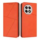 For OnePlus Ace 5 Strong Magnetic Frosted Flip Leather Phone Case(Orange) - 1